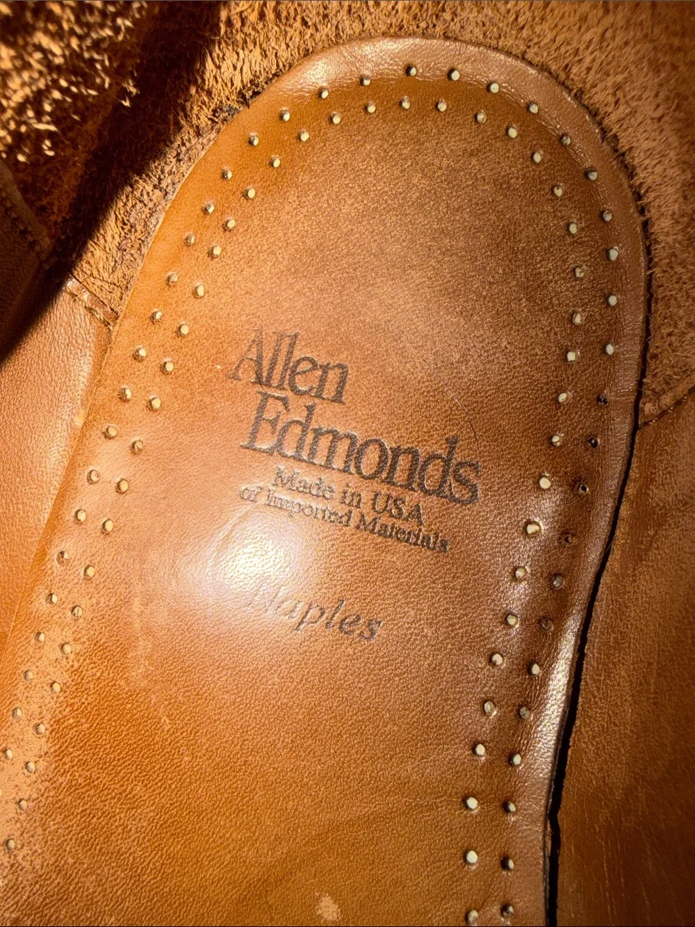 Allen Edmonds Tassel Loafers in Cognac Brown